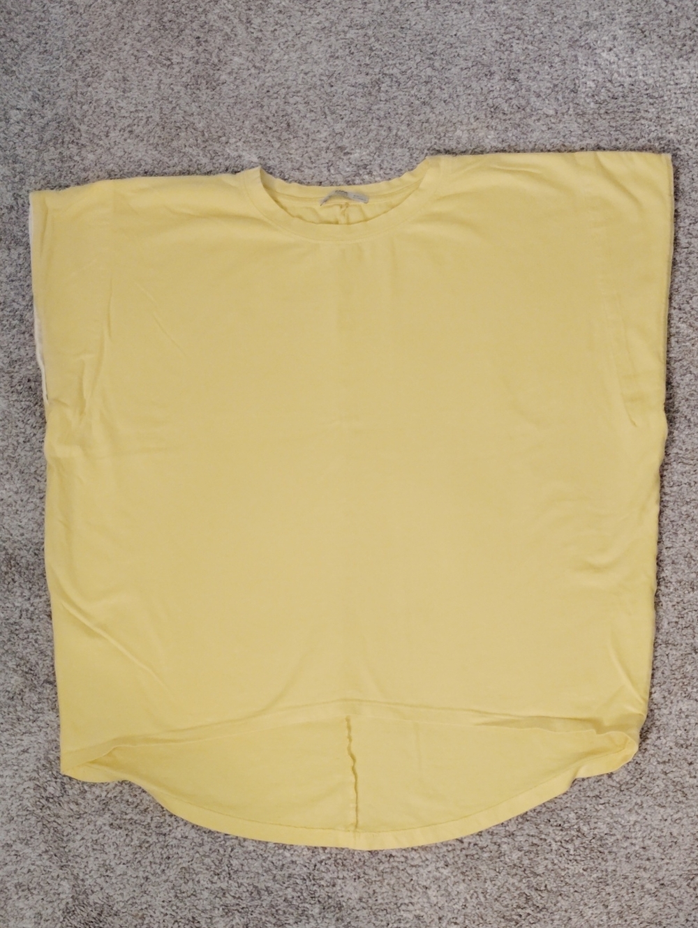 Zara Lemon Yellow Short Sleeve Relaxed Crew Tee